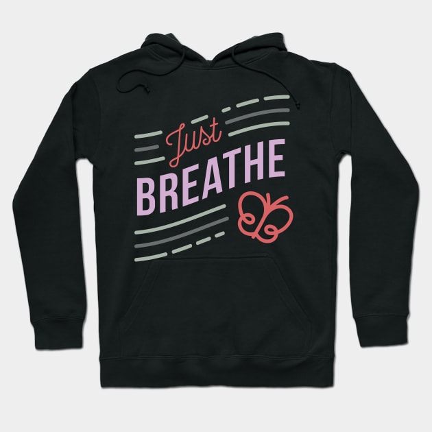 Just Breathe Cystic Fibrosis Warrior product CF Awareness  print Hoodie by Bluebird Moon